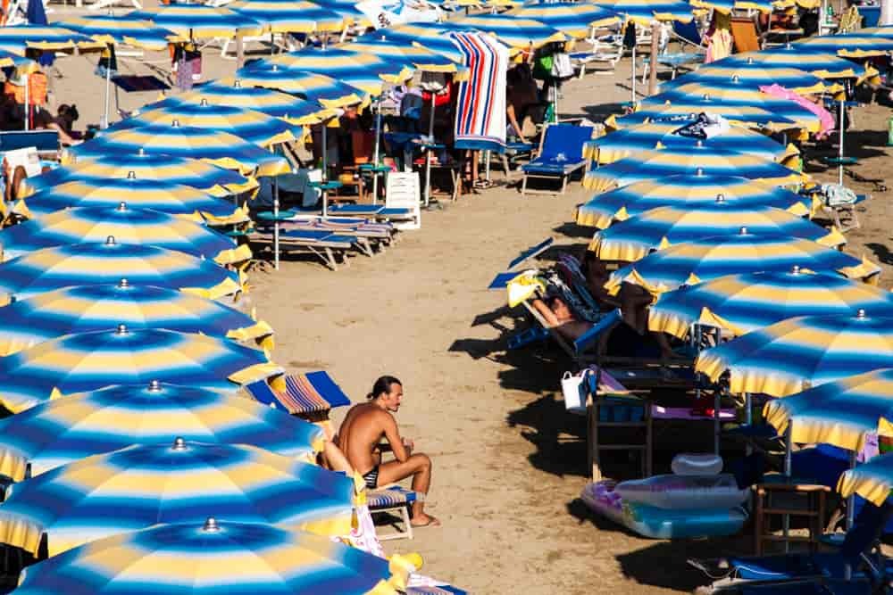 Plaża w Anzio - turyści