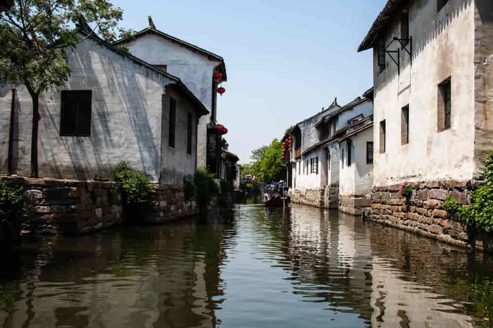 Wodne miasto w Zhouzhuang chiny