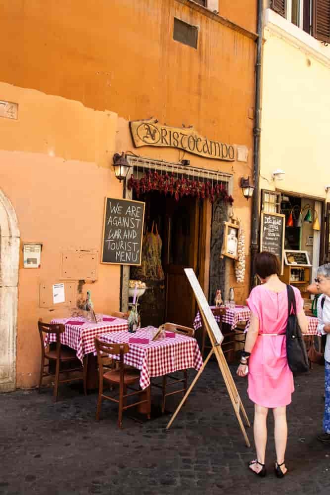 pobliskie restauracje w dzielnicy Trastevere